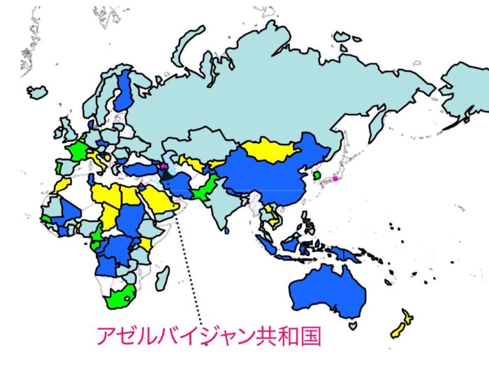 アゼルバイジャンの地図での画像