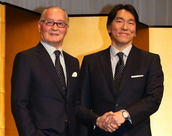 長嶋茂雄と松井秀喜の画像
